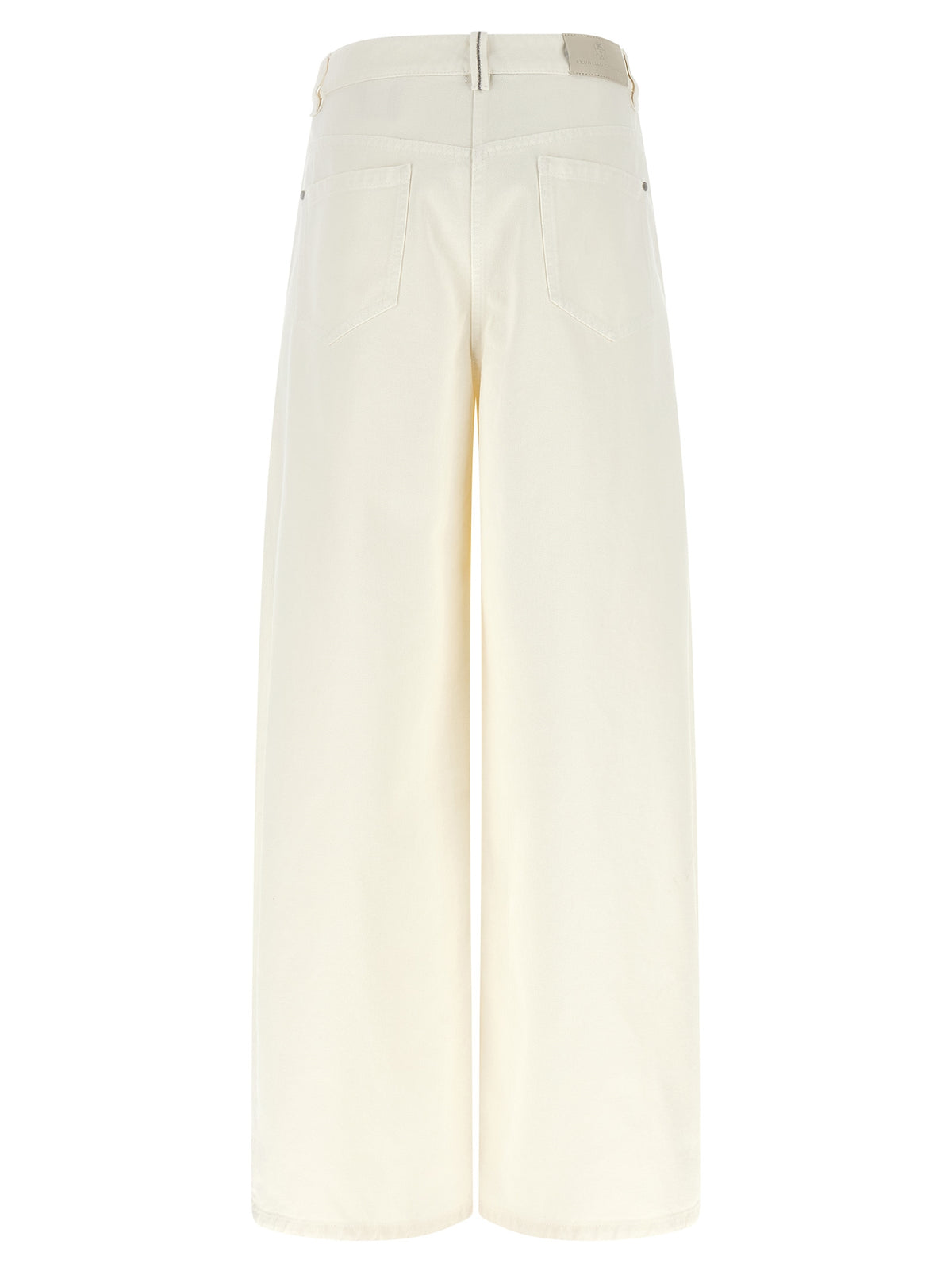 Brunello Cucinelli Jean Relax Décontracté en Coton Blanc