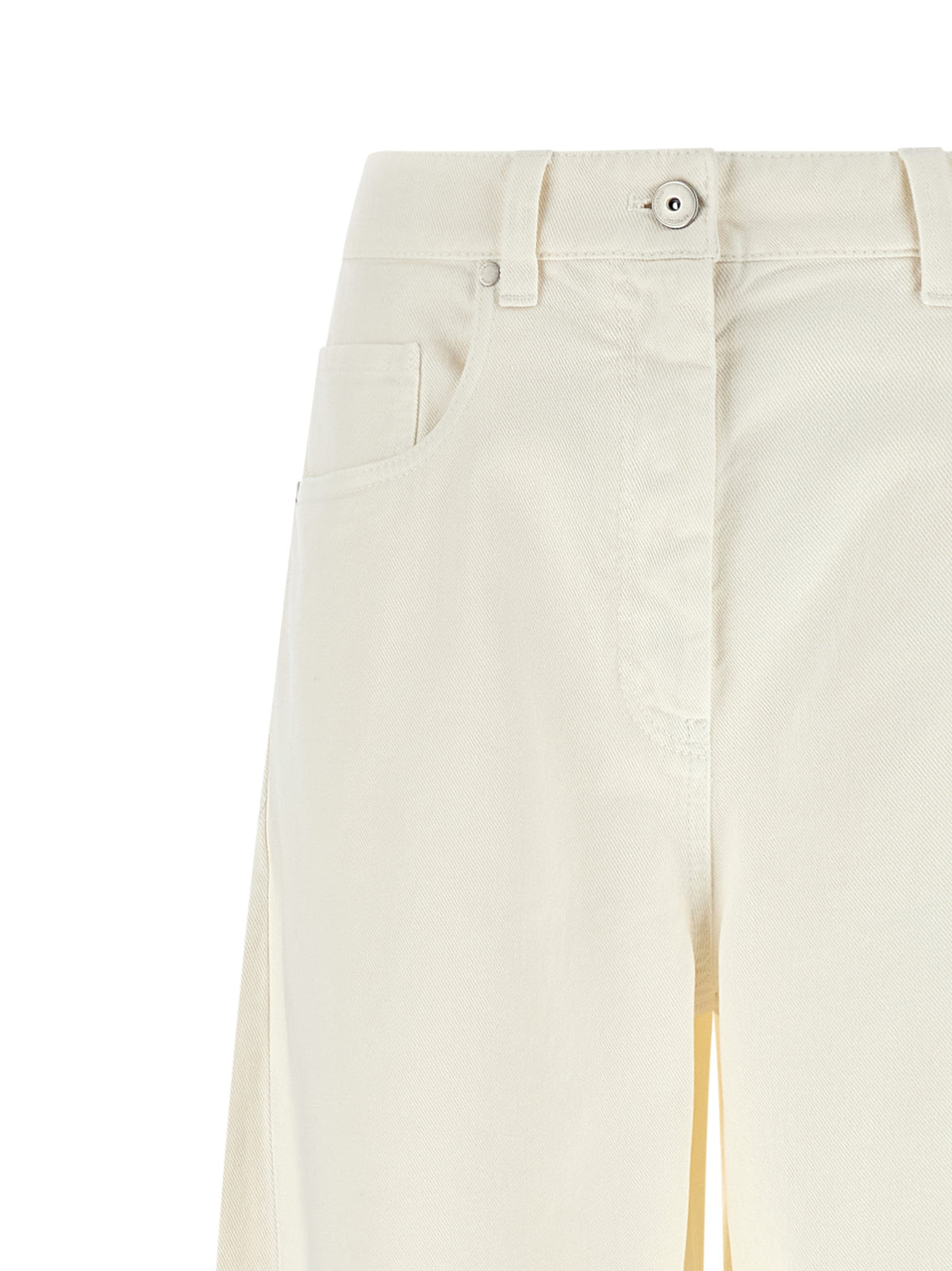 Brunello Cucinelli Jean Relax Décontracté en Coton Blanc