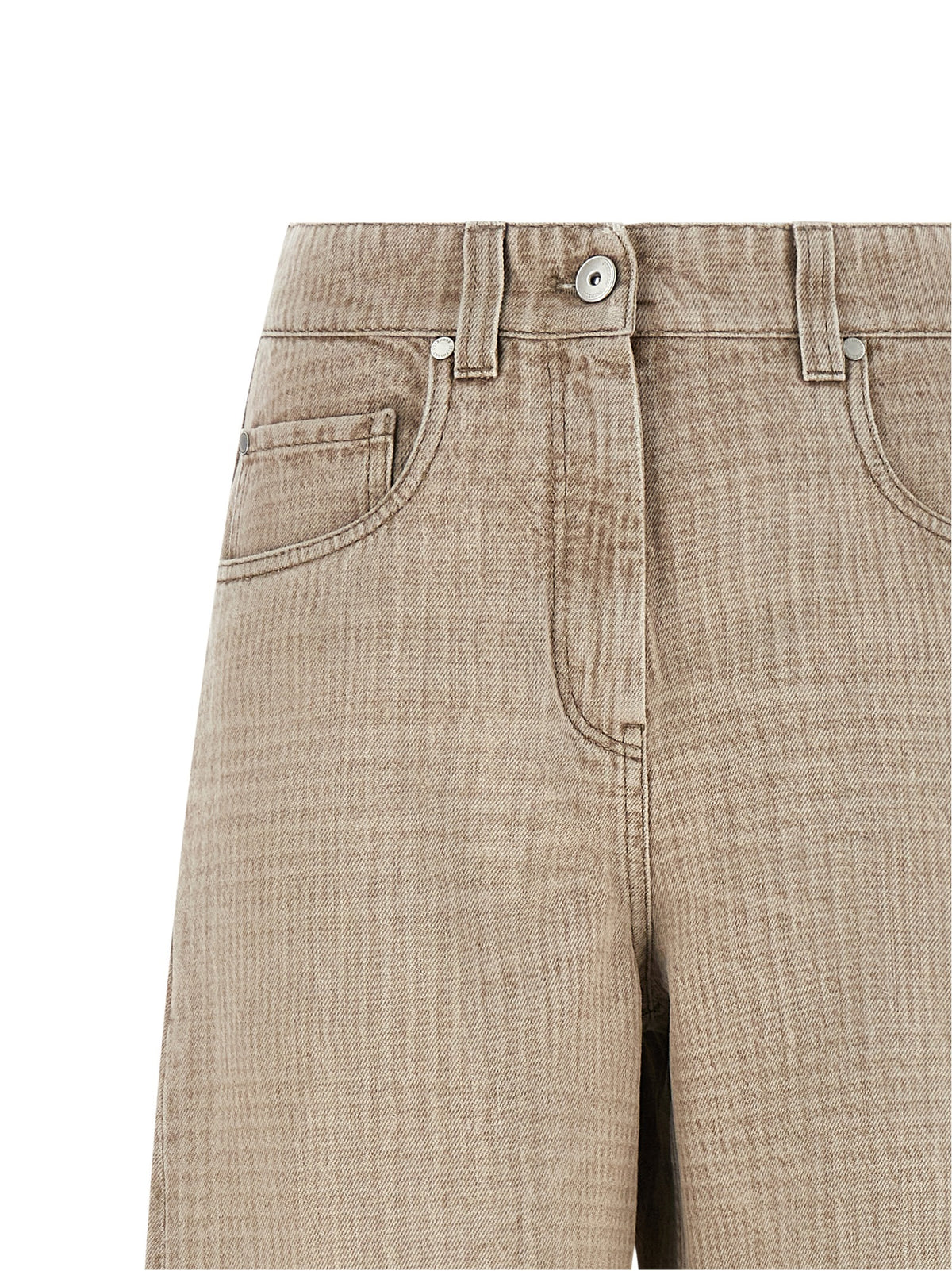 Brunello Cucinelli Jean en coton beige Denim