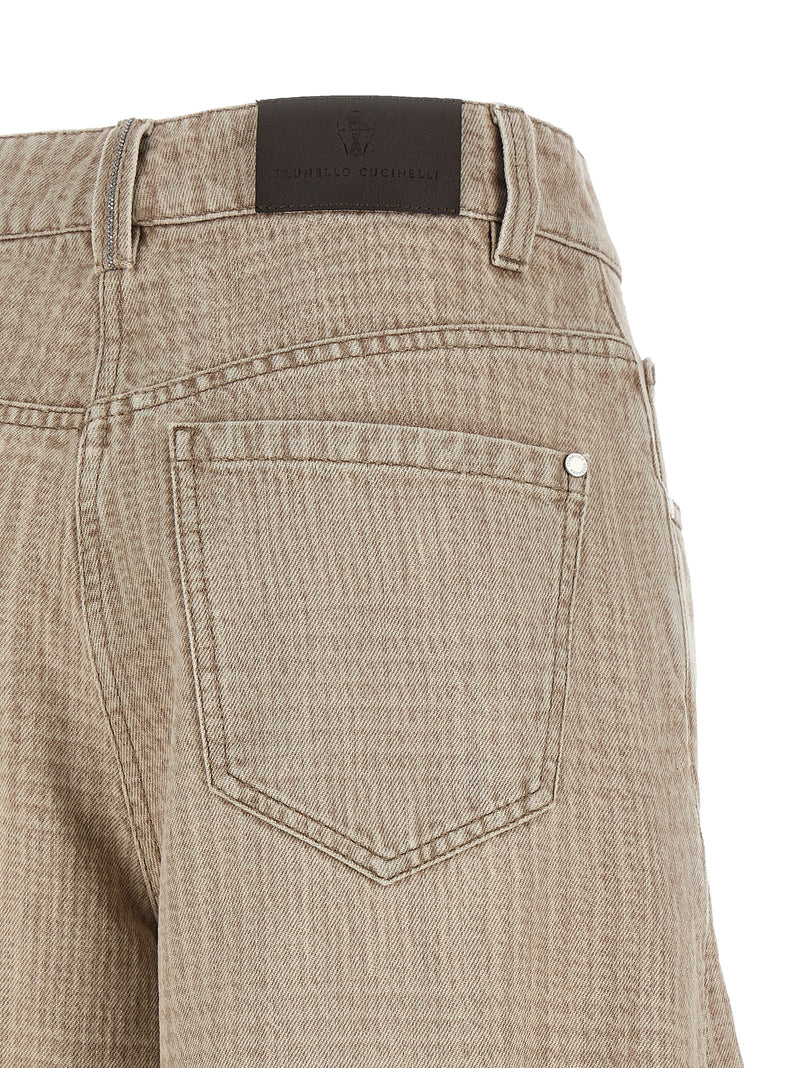 Brunello Cucinelli Beige Cotton Jeans Denim