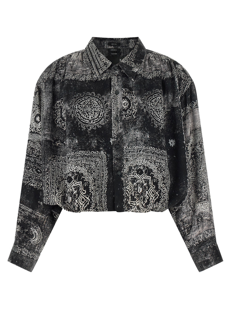 Chemisier en soie noire R13