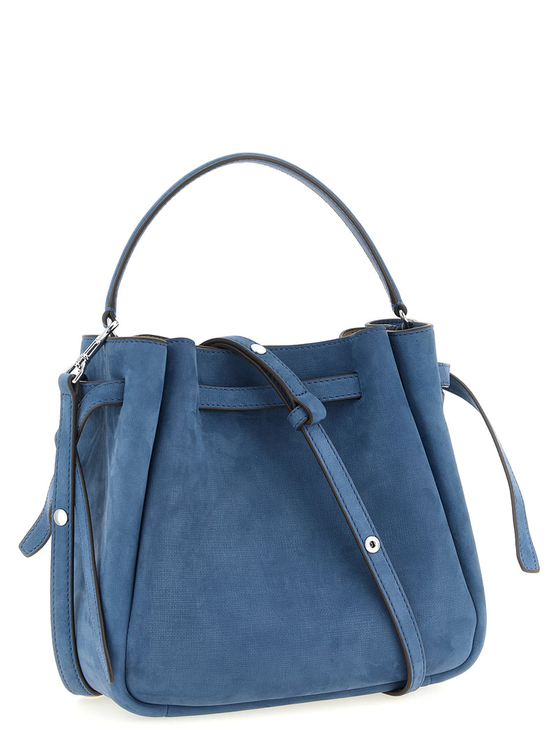 Sac à main en cuir d'agneau bleu Tory Burch