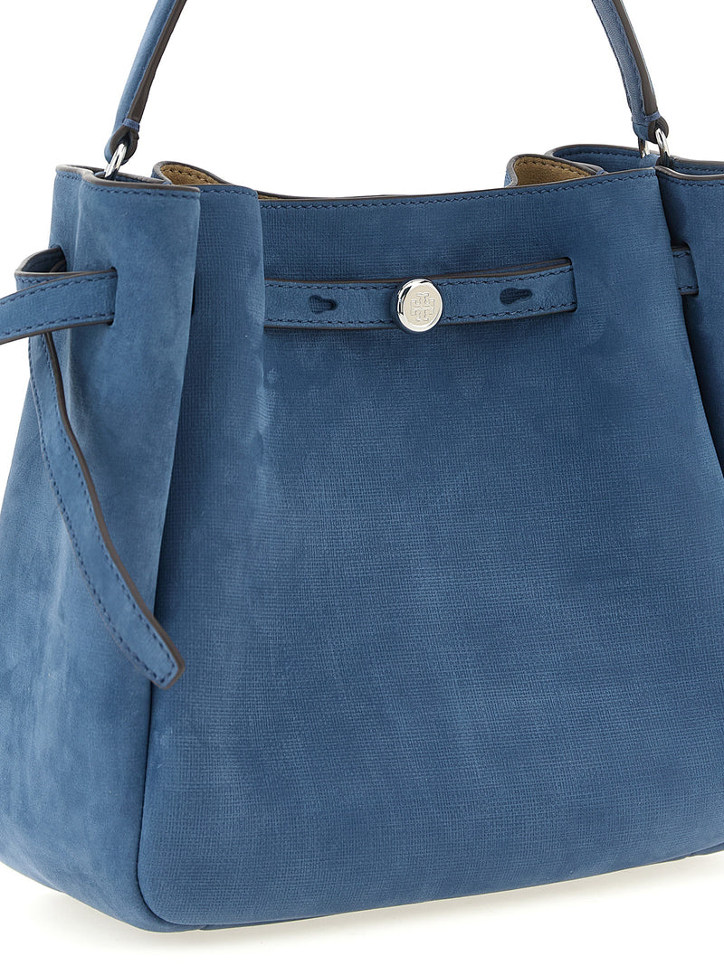Sac à main en cuir d'agneau bleu Tory Burch