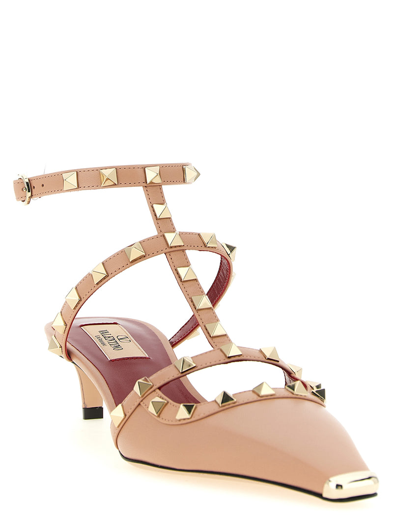 Valentino Garavani Multicolor Calfskin Mid Heel Pumps