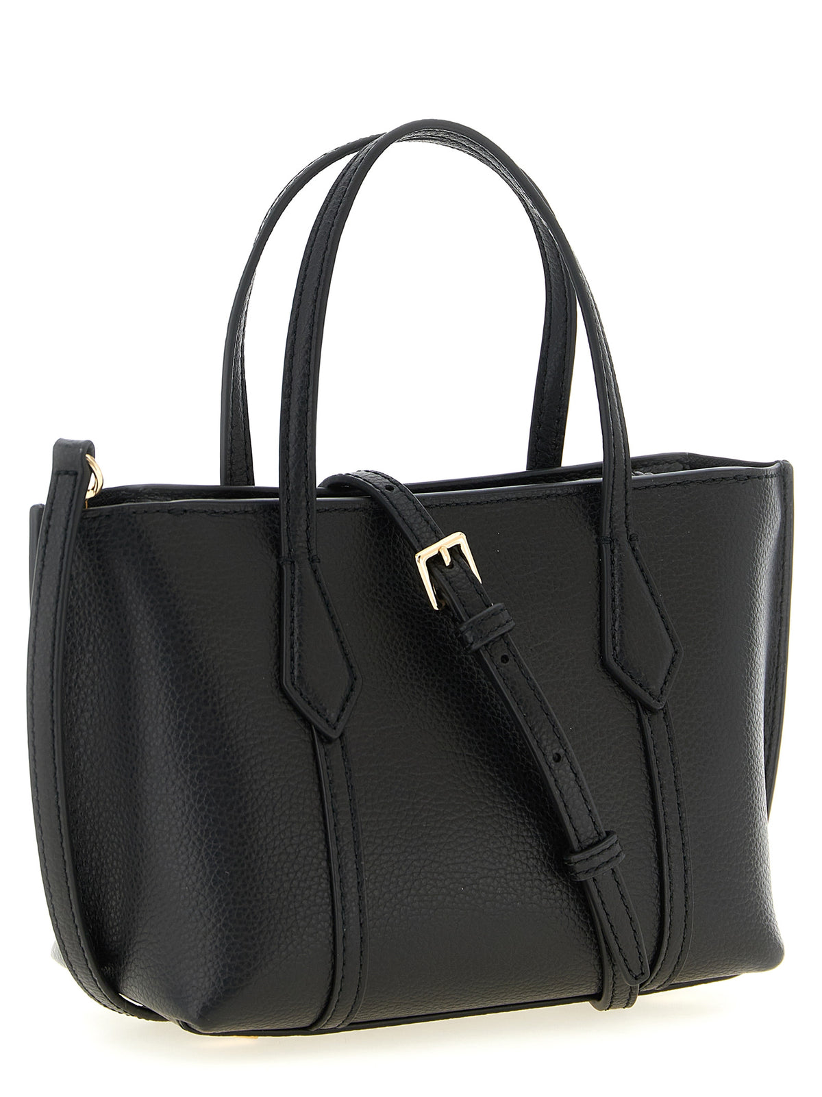 Sac à main Tory Burch en cuir de vachette noir