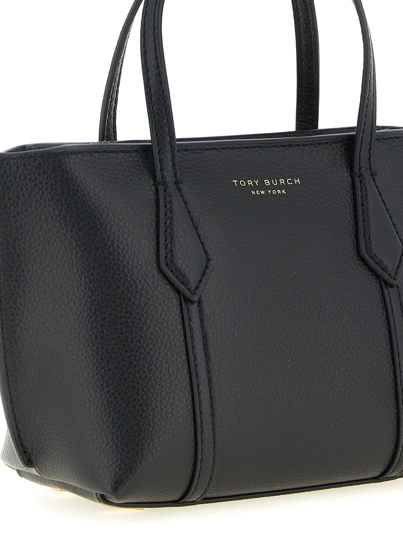 Sac à main Tory Burch en cuir de vachette noir