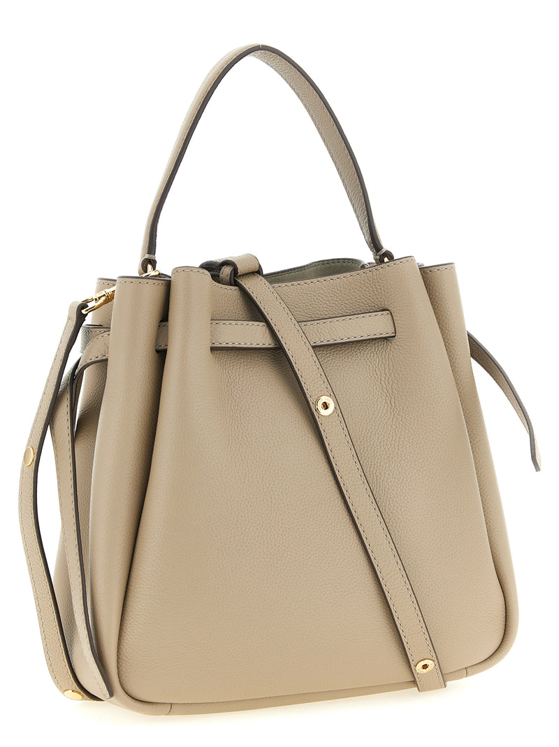 Sac à main Tory Burch en cuir de vachette beige