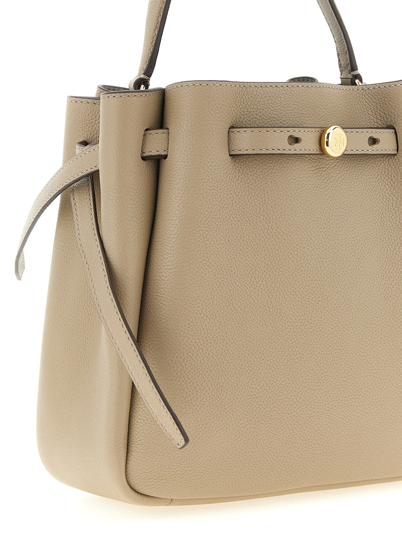 Sac à main Tory Burch en cuir de vachette beige