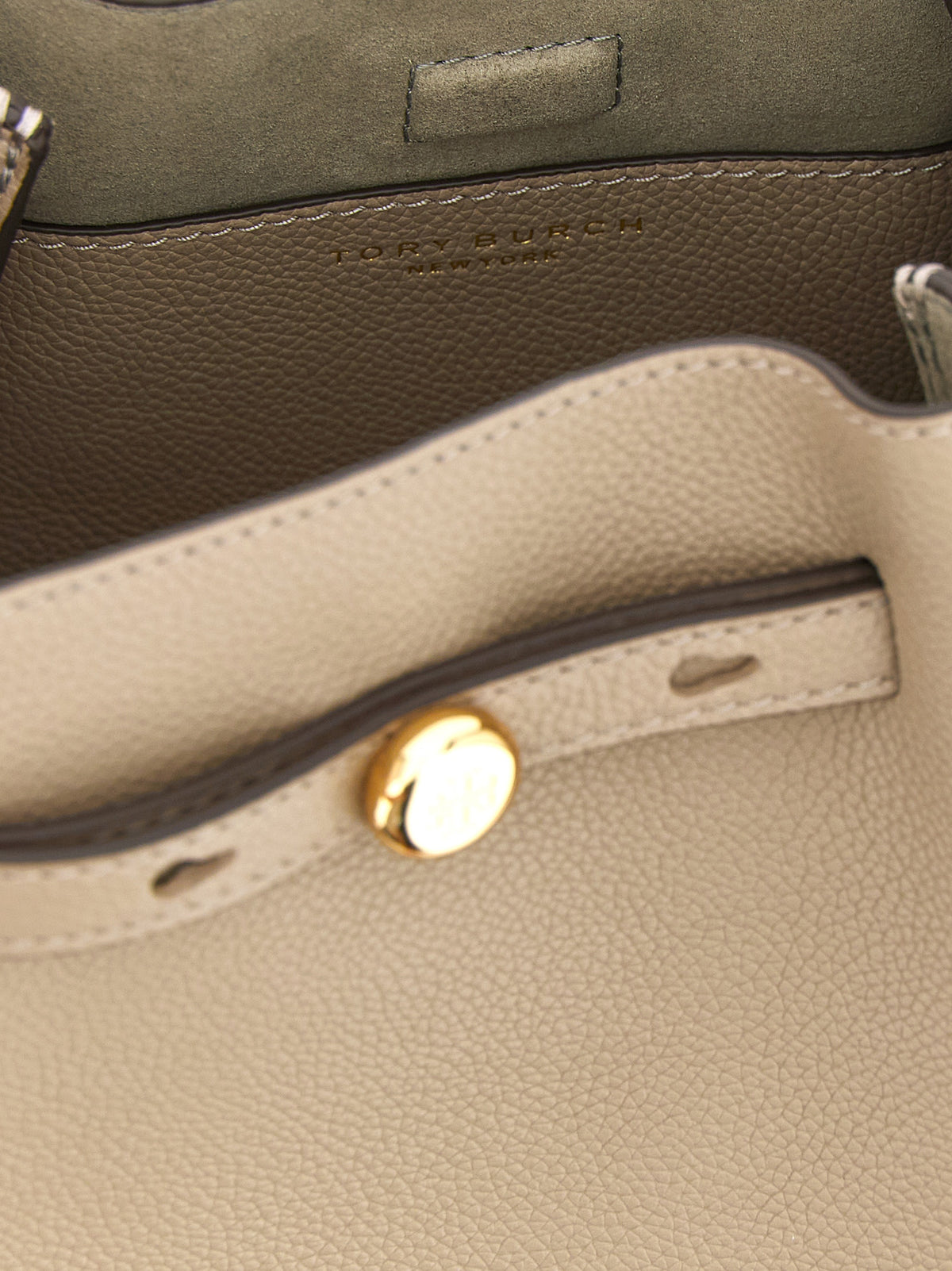 Sac à main Tory Burch en cuir de vachette beige