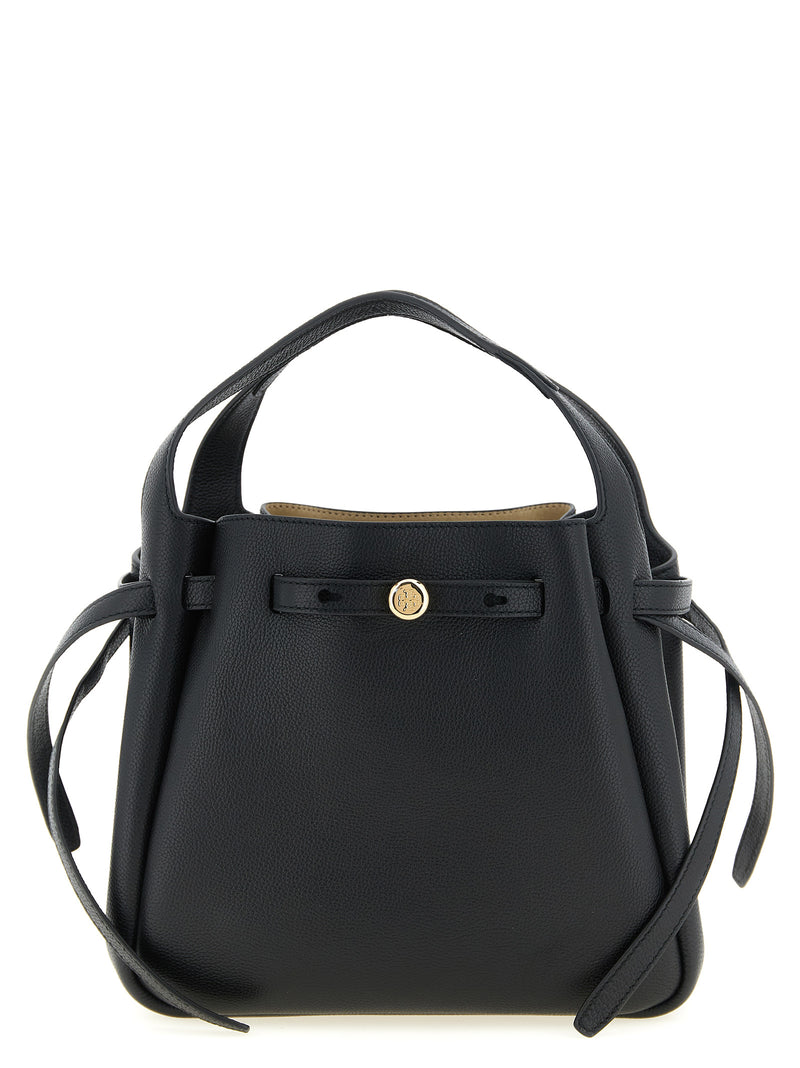Sac à main Tory Burch en cuir de vachette noir