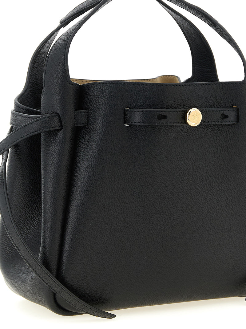 Sac à main Tory Burch en cuir de vachette noir