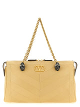Sac bandoulière Valentino Garavani en cuir d'agneau beige