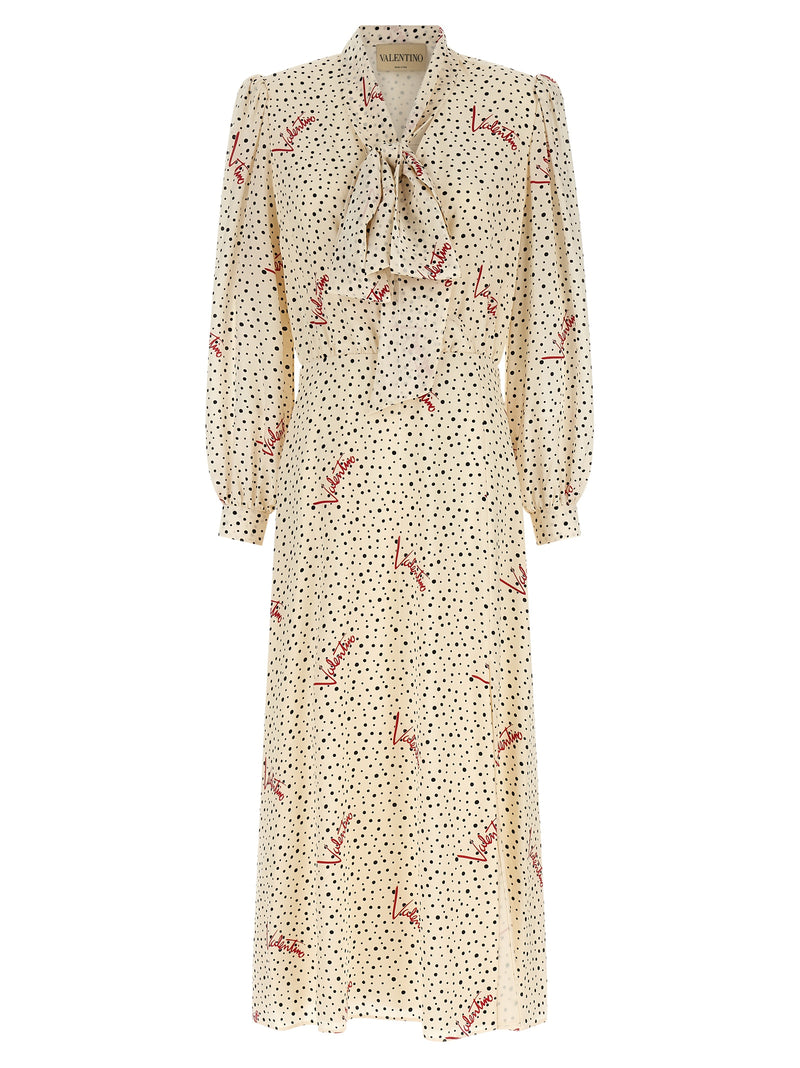 Valentino Garavani Multicolor Silk Midi Dress