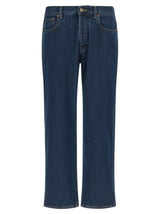 Jean droit Valentino Garavani en coton bleu