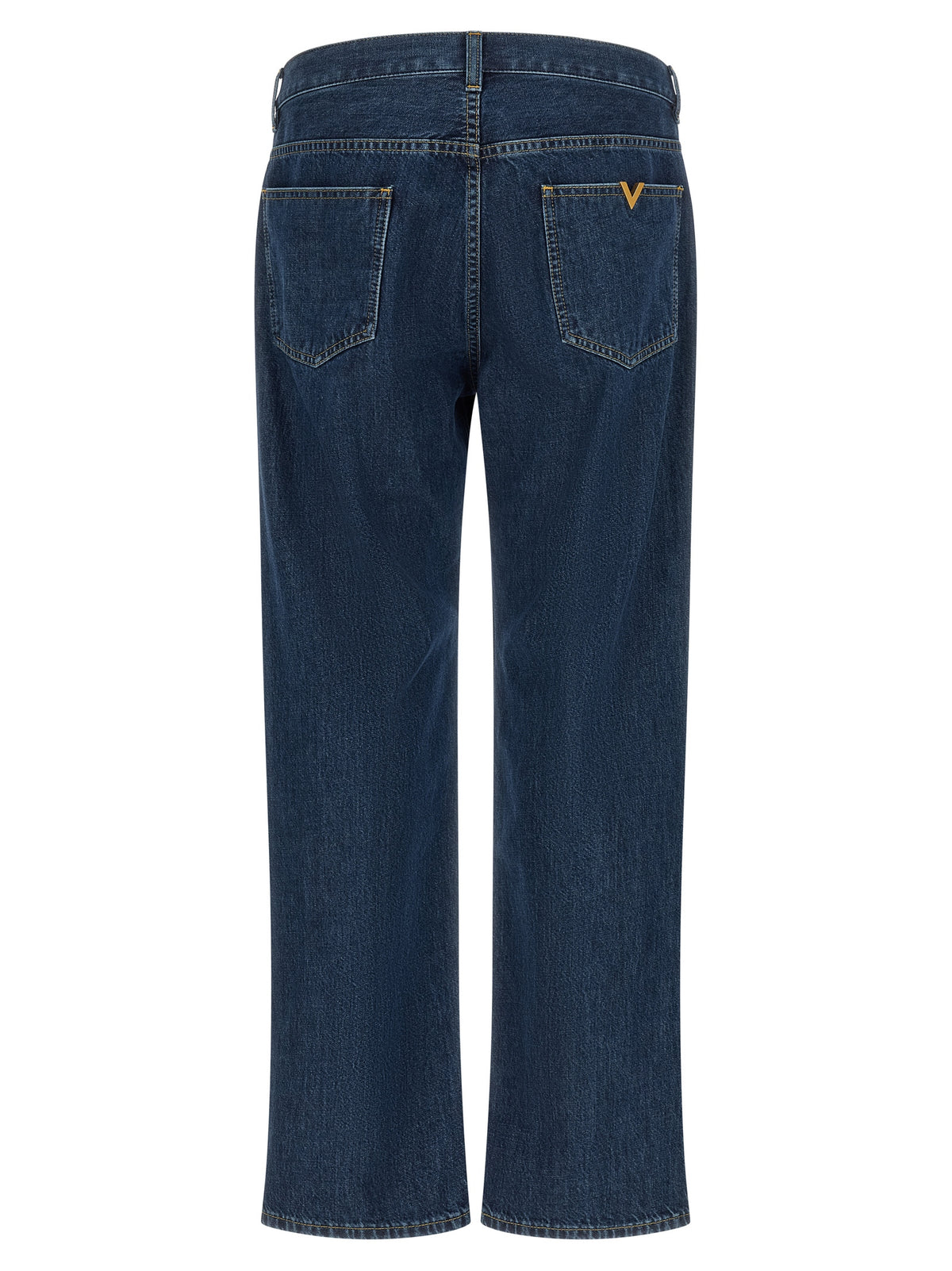 Jean droit Valentino Garavani en coton bleu