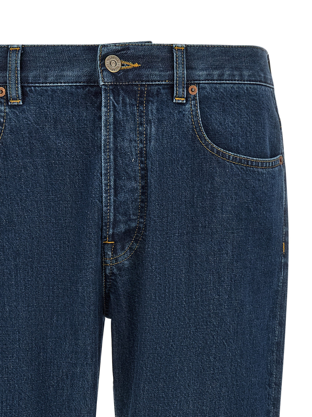 Jean droit Valentino Garavani en coton bleu
