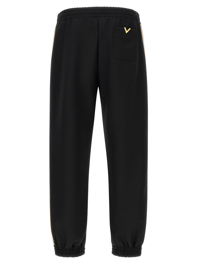 Valentino Garavani Black Polyester Athletic Pants