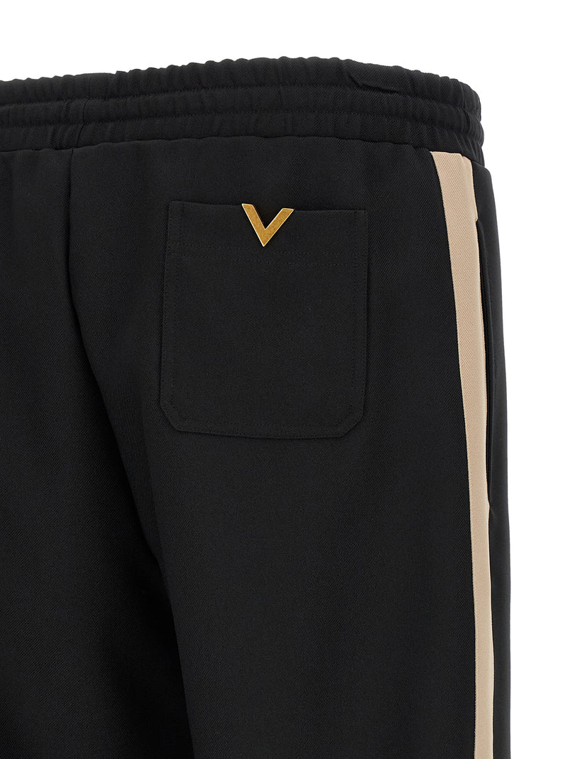 Valentino Garavani Black Polyester Athletic Pants