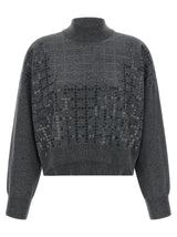 Brunello Cucinelli Cardigan Gris Cachemire