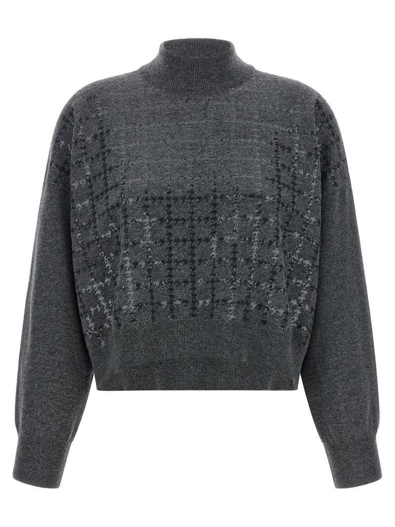 Brunello Cucinelli Gray Cashmere Cardigan