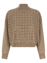 Brunello Cucinelli Beige Cashmere Cardigan