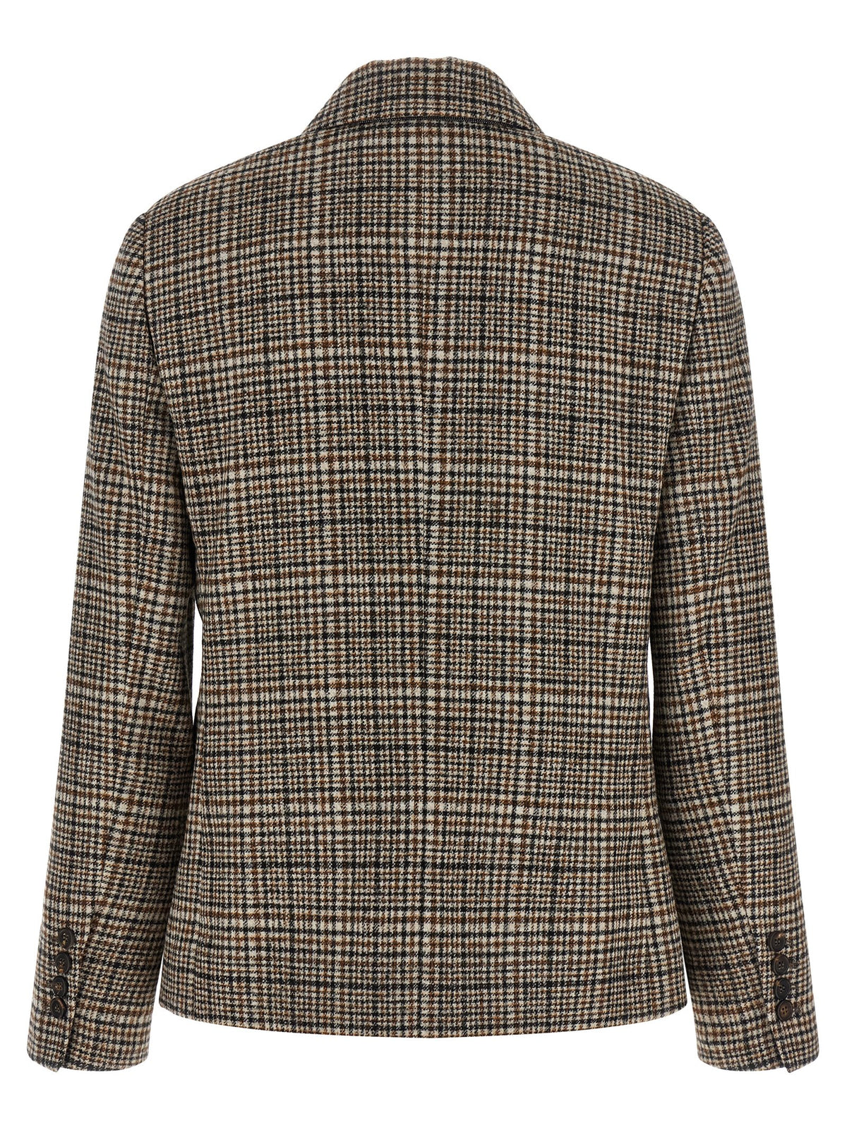 Brunello Cucinelli Blazer en cuir d'alpaga beige