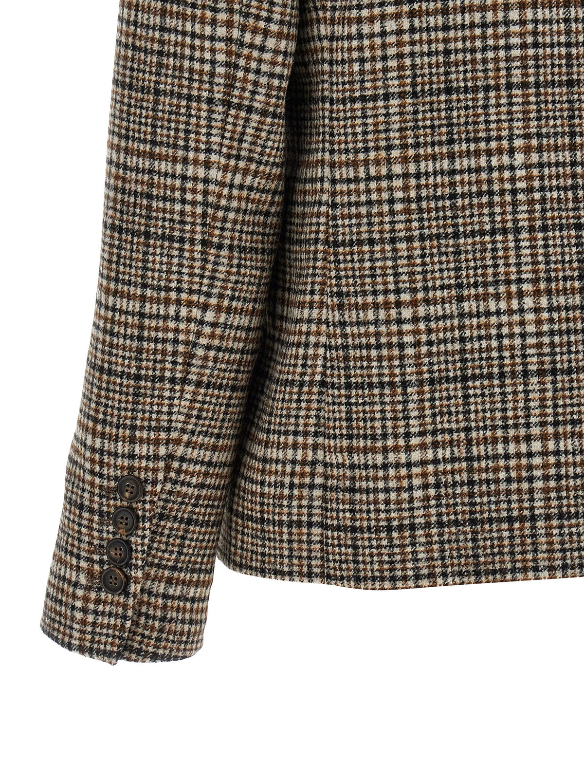 Brunello Cucinelli Blazer en cuir d'alpaga beige