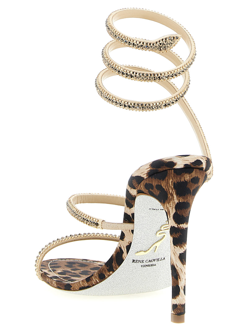 Sandales à talons aiguilles en viscose multicolore RENE CAOVILLA