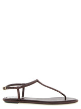 RENE CAOVILLA Sandales Plates en Viscose Marron
