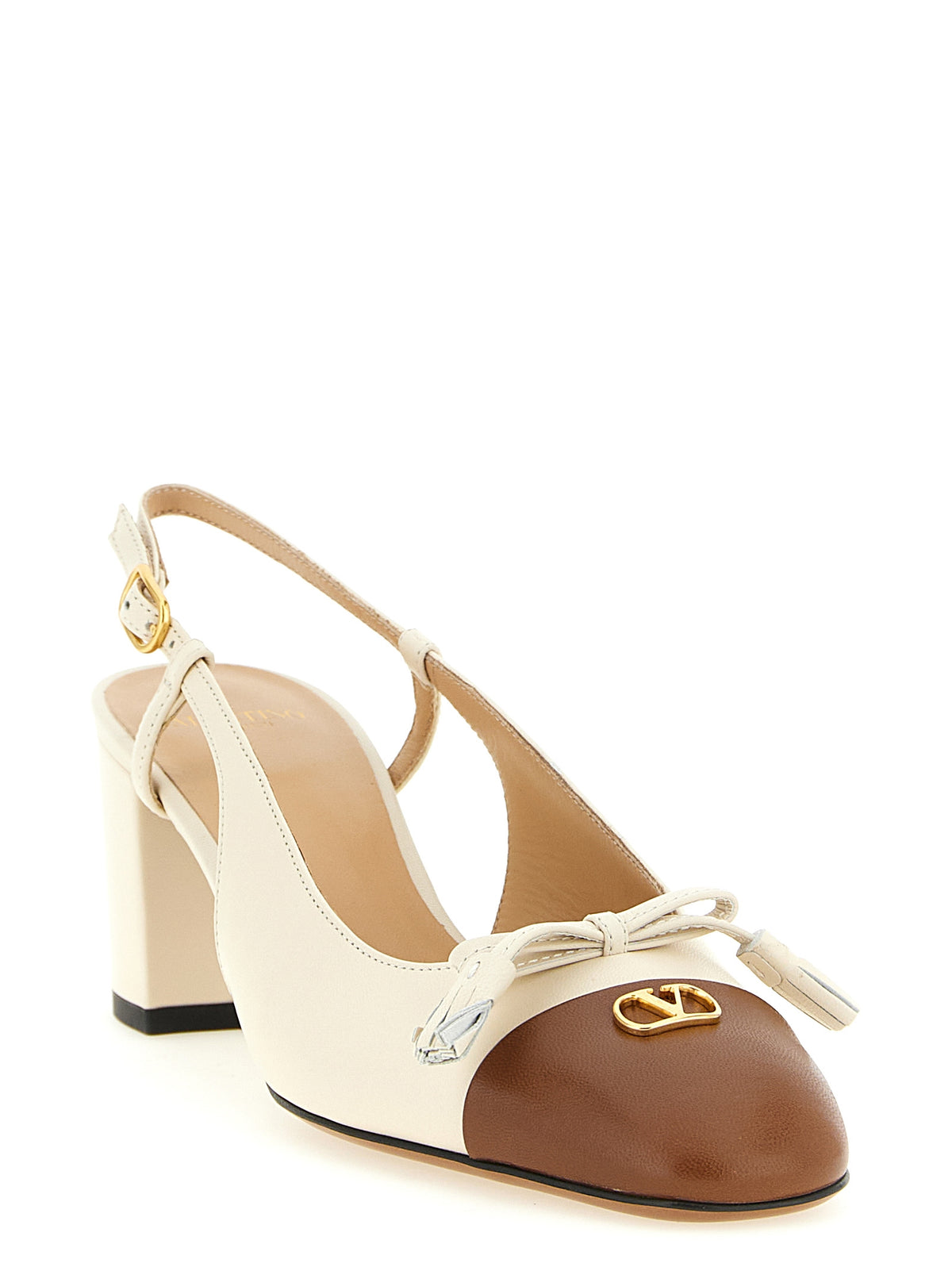 Valentino Garavani Black Leather Mid Heel Pumps - Valet Du Roi