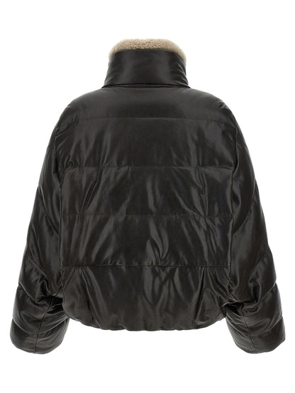 Brunello Cucinelli Brown Lamb Leather Leather Jacket