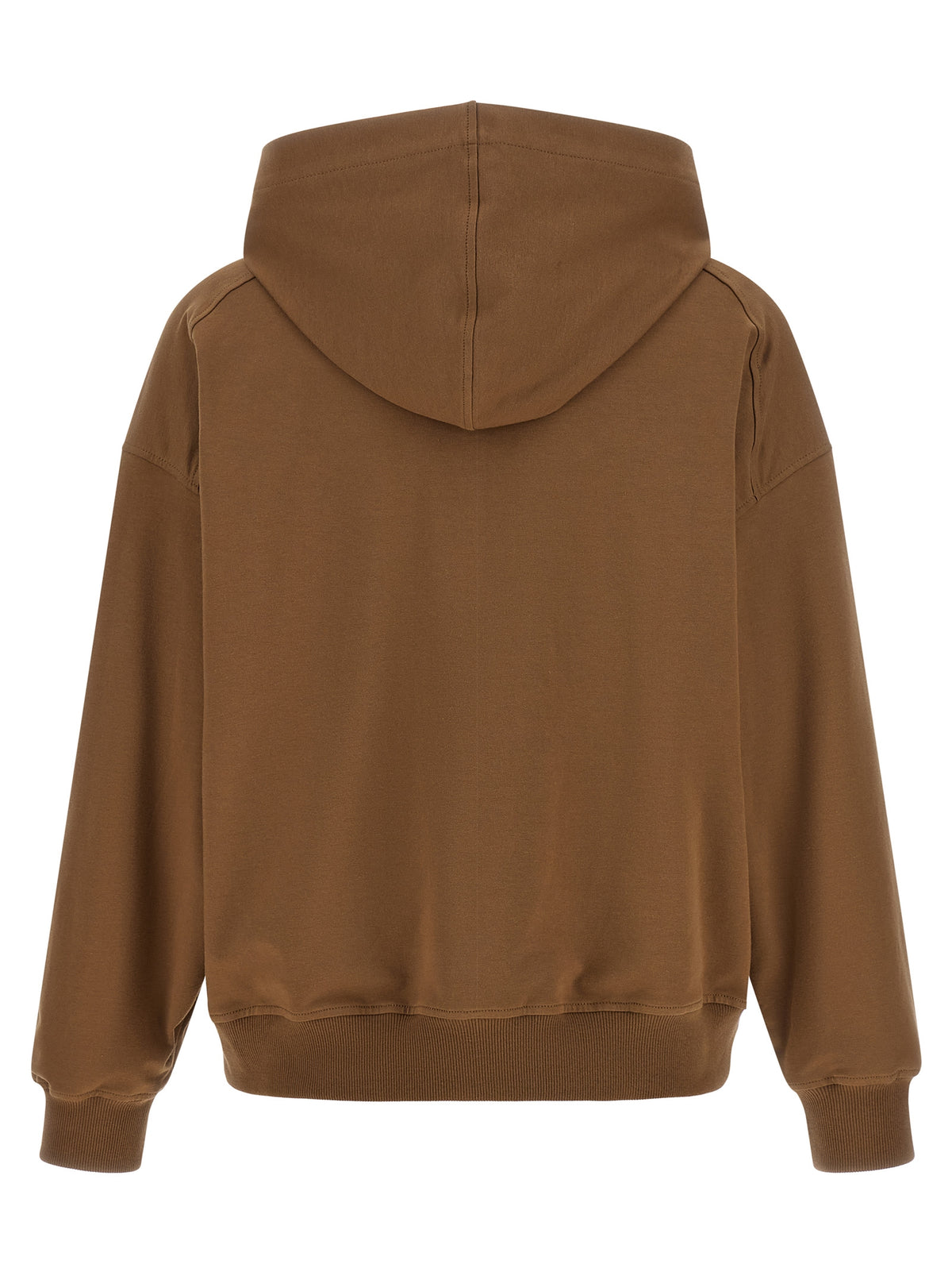 Brunello Cucinelli Sweat à capuche marron en coton