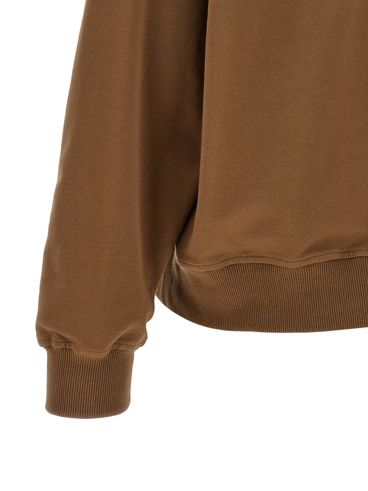 Brunello Cucinelli Sweat à capuche marron en coton