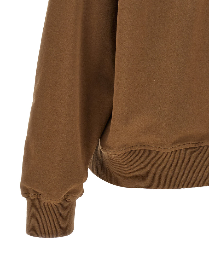 Brunello Cucinelli Sweat à capuche marron en coton
