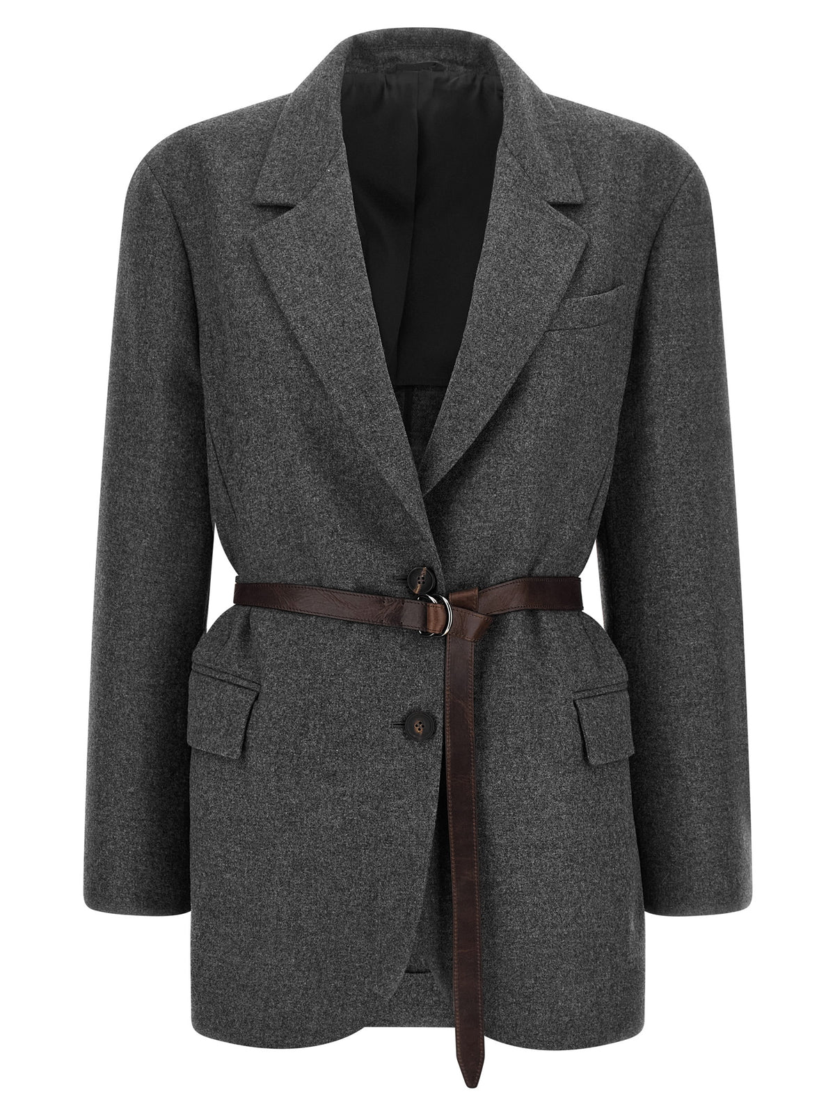 Veston Brunello Cucinelli en laine vierge grise