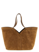 Sac cabas Saint Laurent en cuir de veau marron