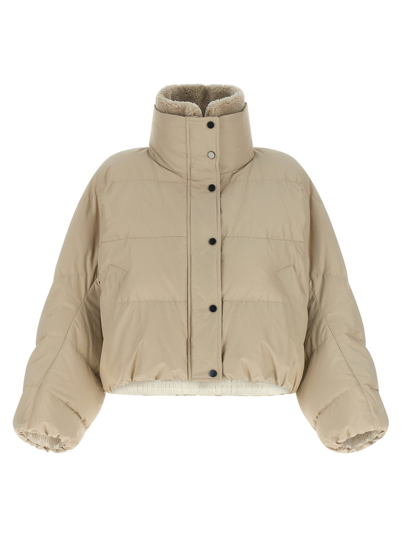 Veste longue Brunello Cucinelli en coton beige