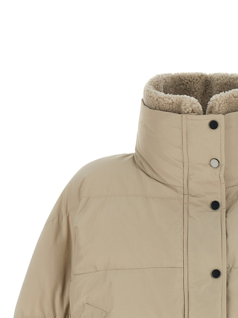 Veste longue Brunello Cucinelli en coton beige