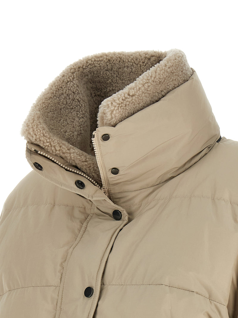 Veste longue Brunello Cucinelli en coton beige