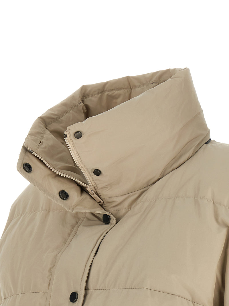 Veste longue Brunello Cucinelli en coton beige