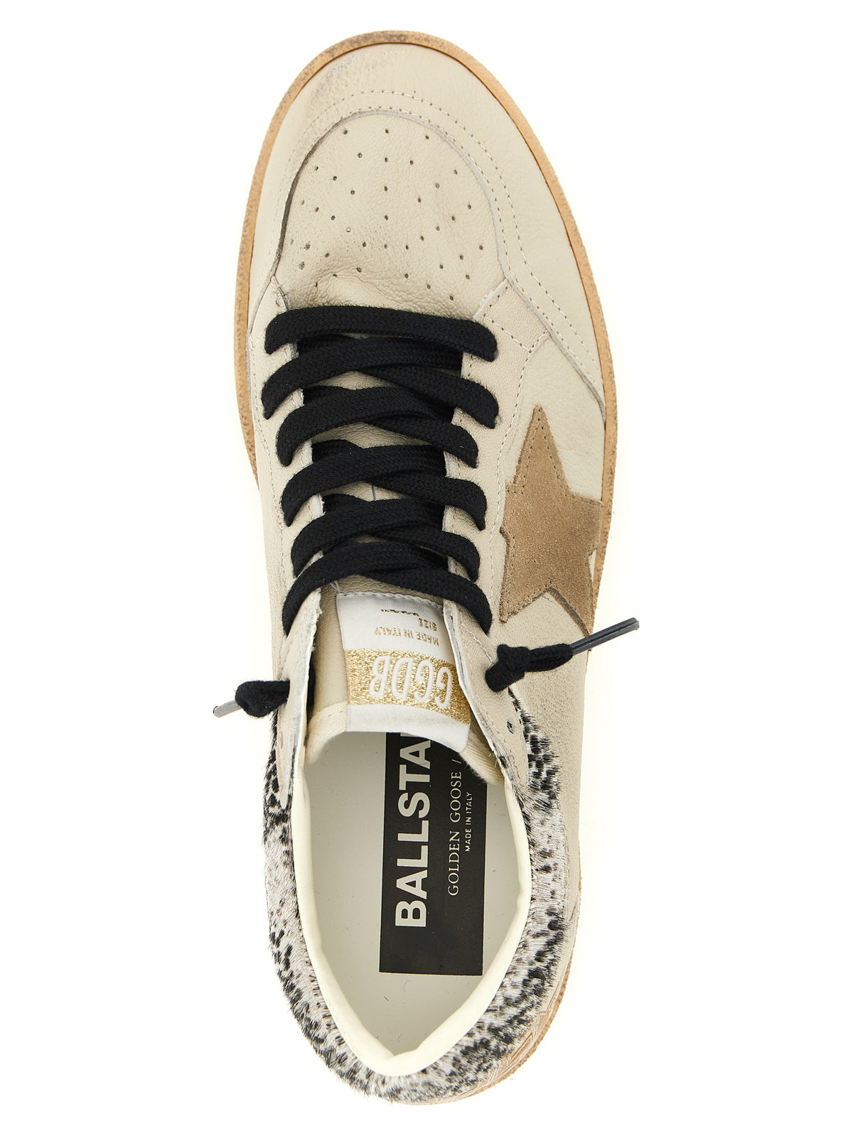 Baskets basses Golden Goose en peau de chèvre beige