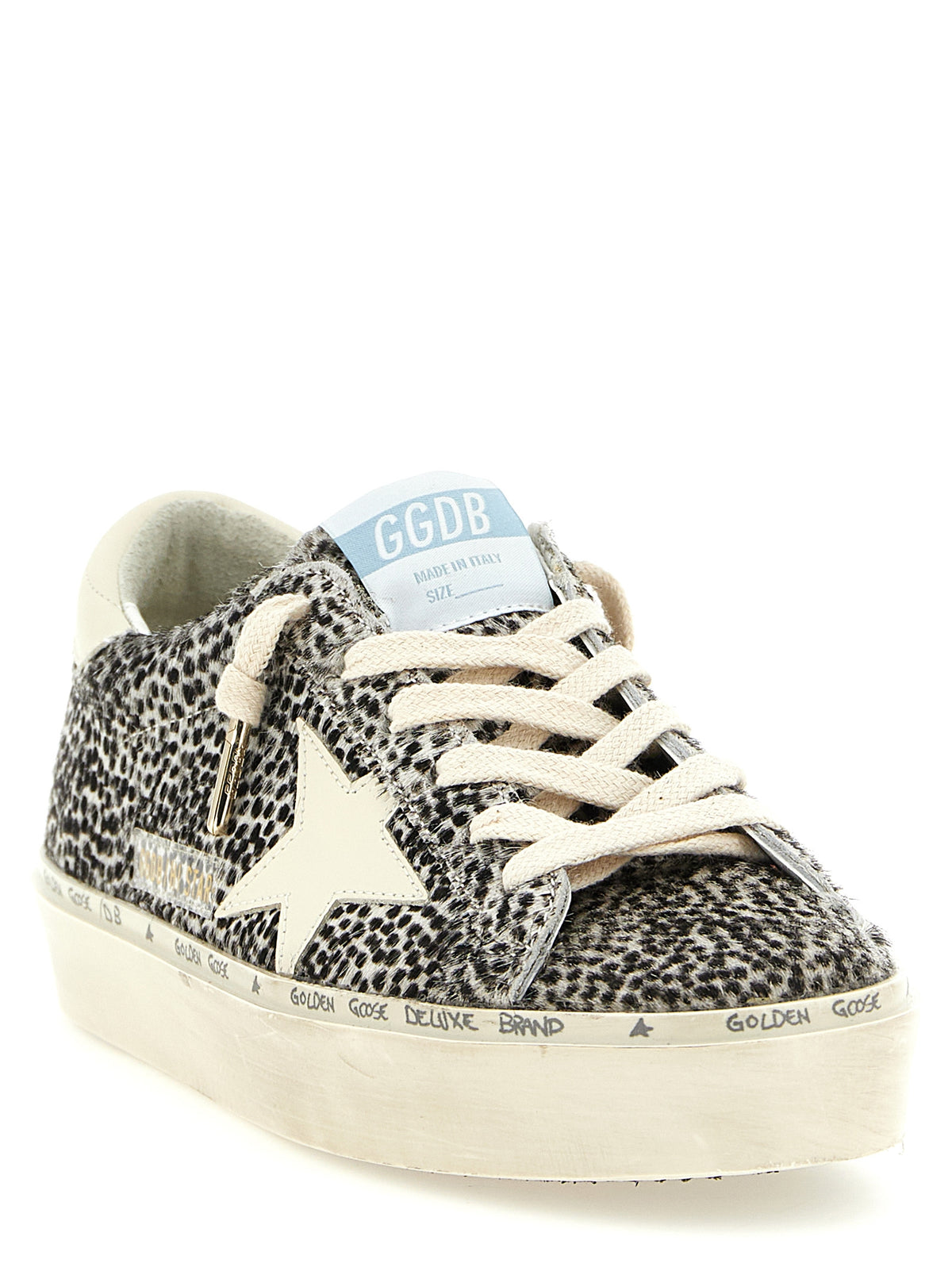 Baskets bicolores en cuir de vachette Golden Goose