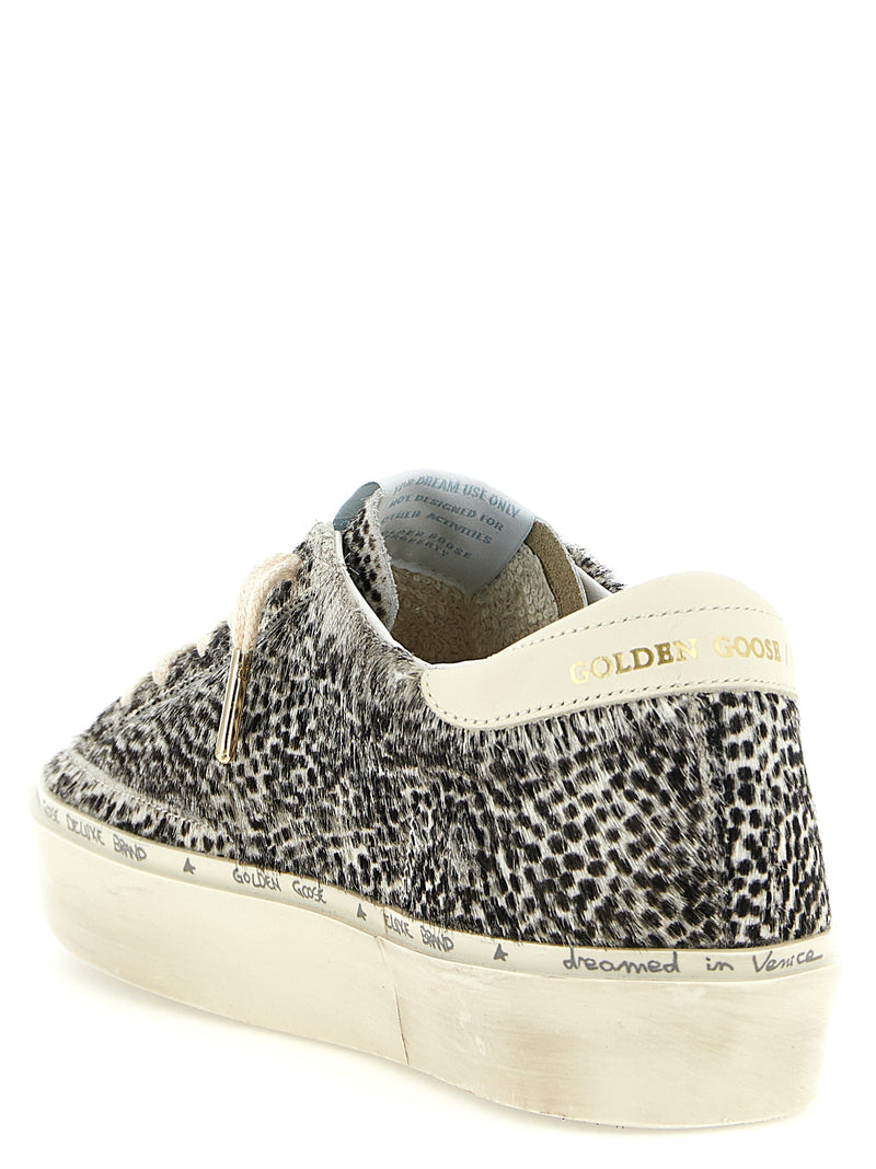 Baskets bicolores en cuir de vachette Golden Goose