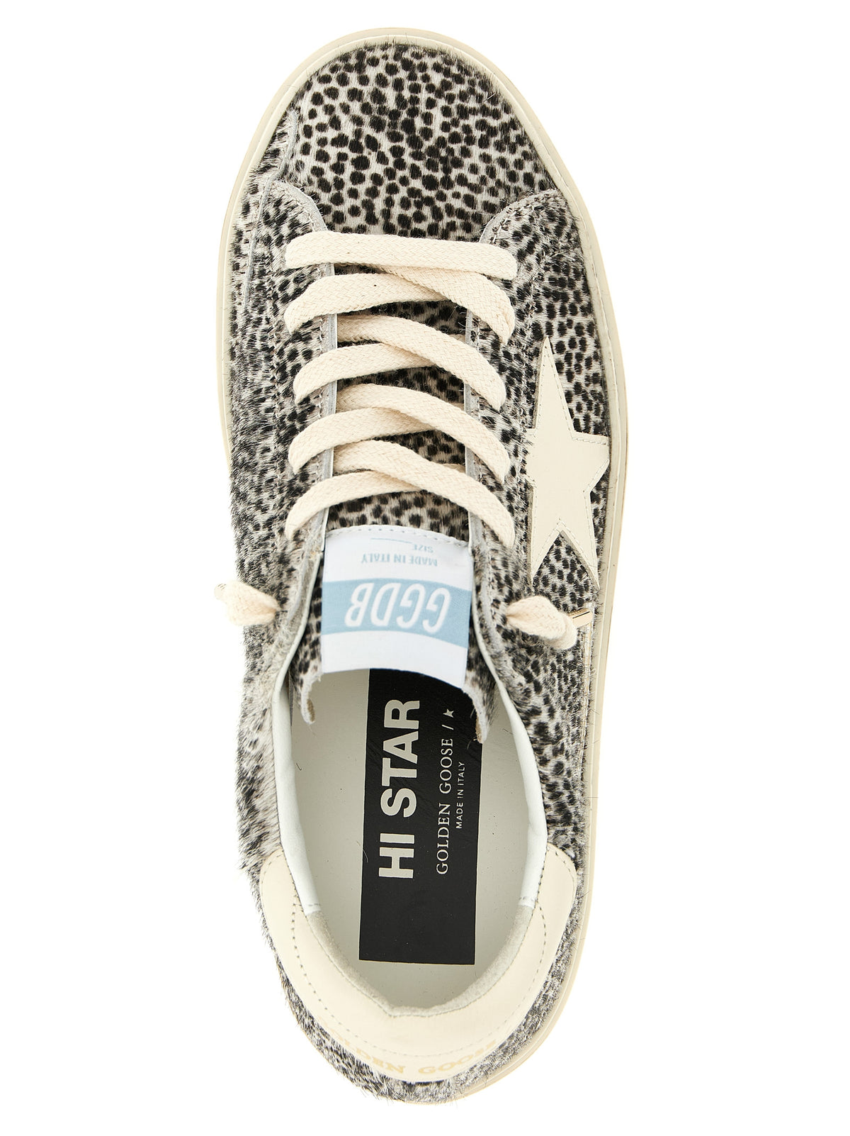 Baskets bicolores en cuir de vachette Golden Goose