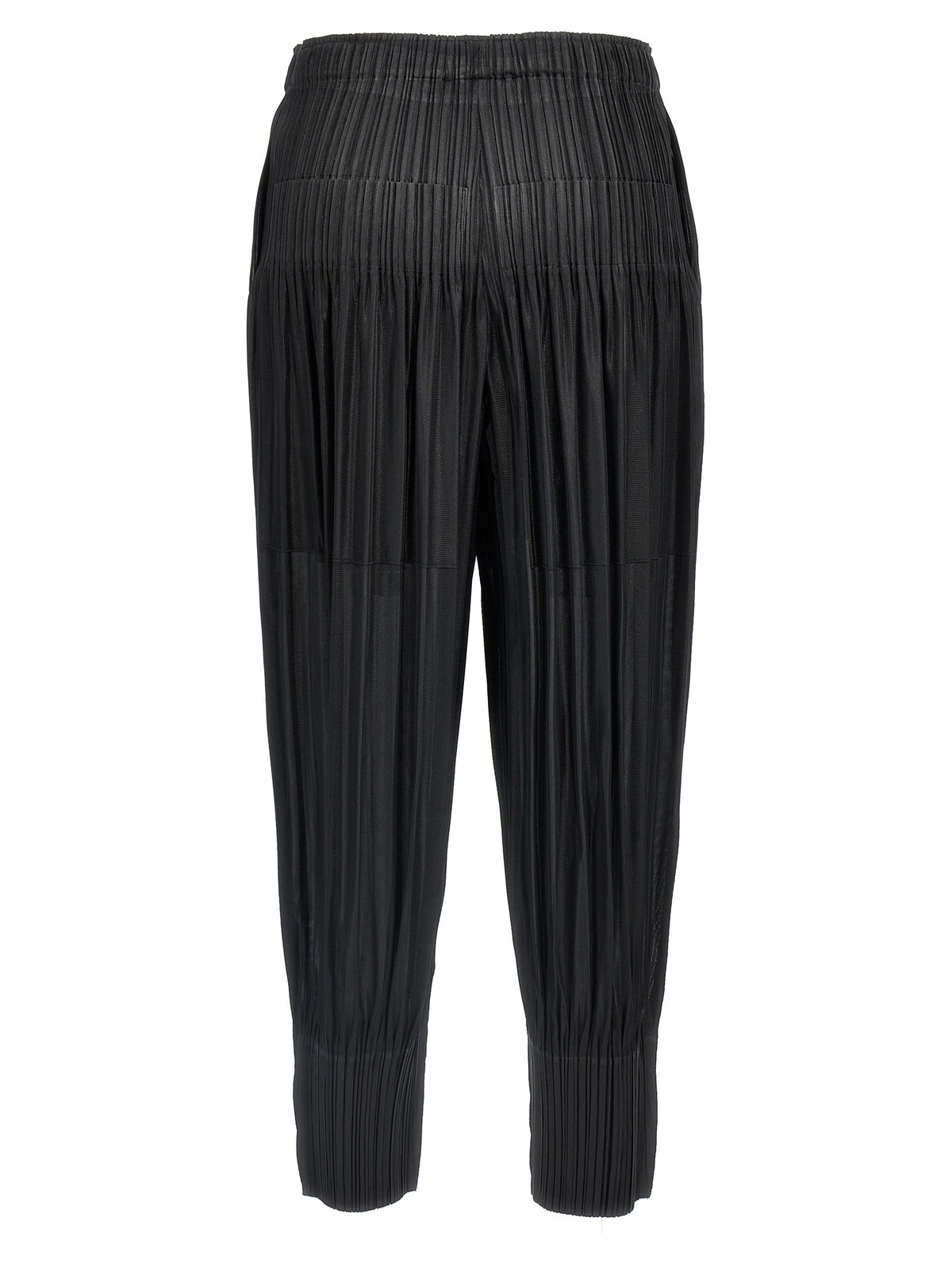 PLEATS PLEASE ISSEY MIYAKE Black Polyester Casual Pants