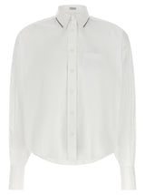 Brunello Cucinelli Blouse en Coton Blanc