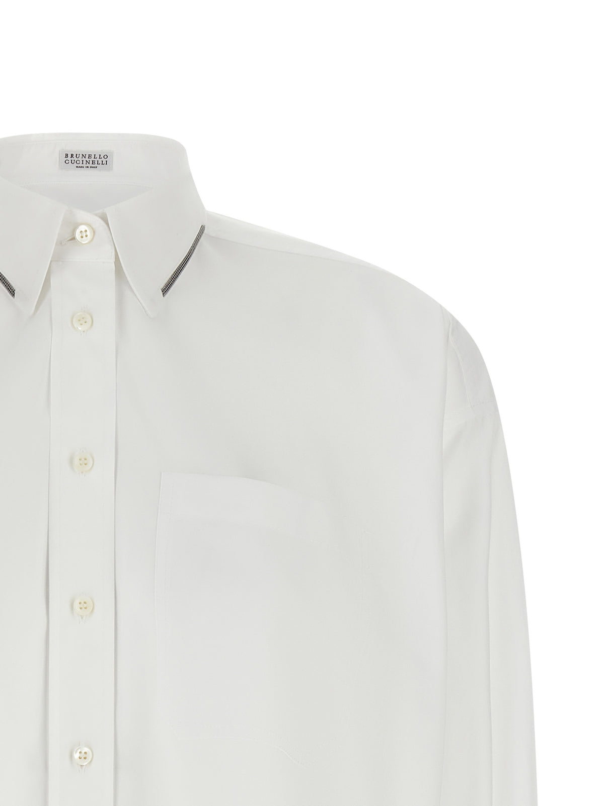Brunello Cucinelli Blouse en Coton Blanc