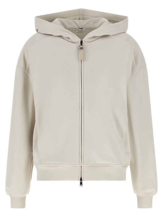 Brunello Cucinelli Sweat-shirt en coton beige
