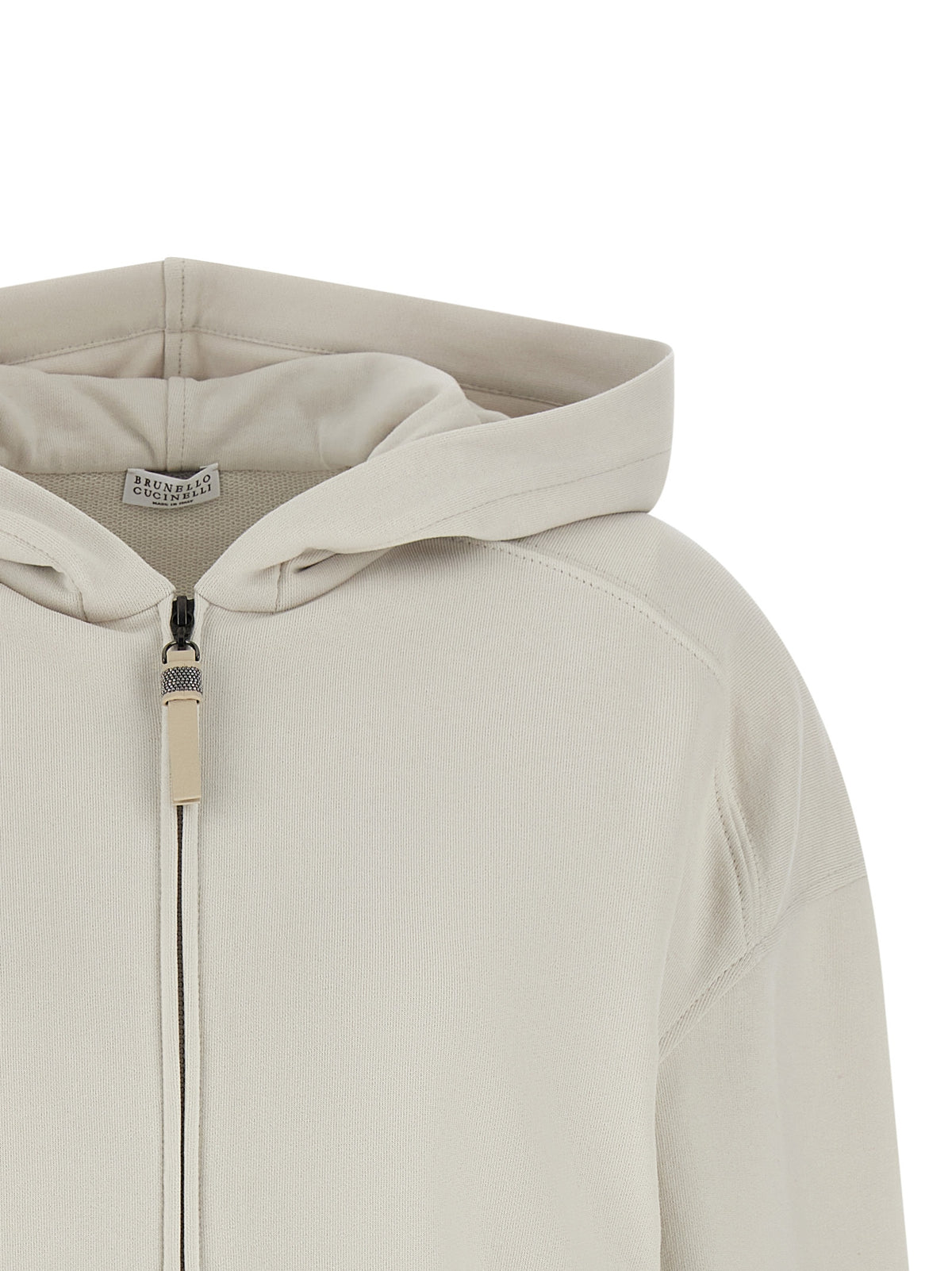 Brunello Cucinelli Sweat-shirt en coton beige