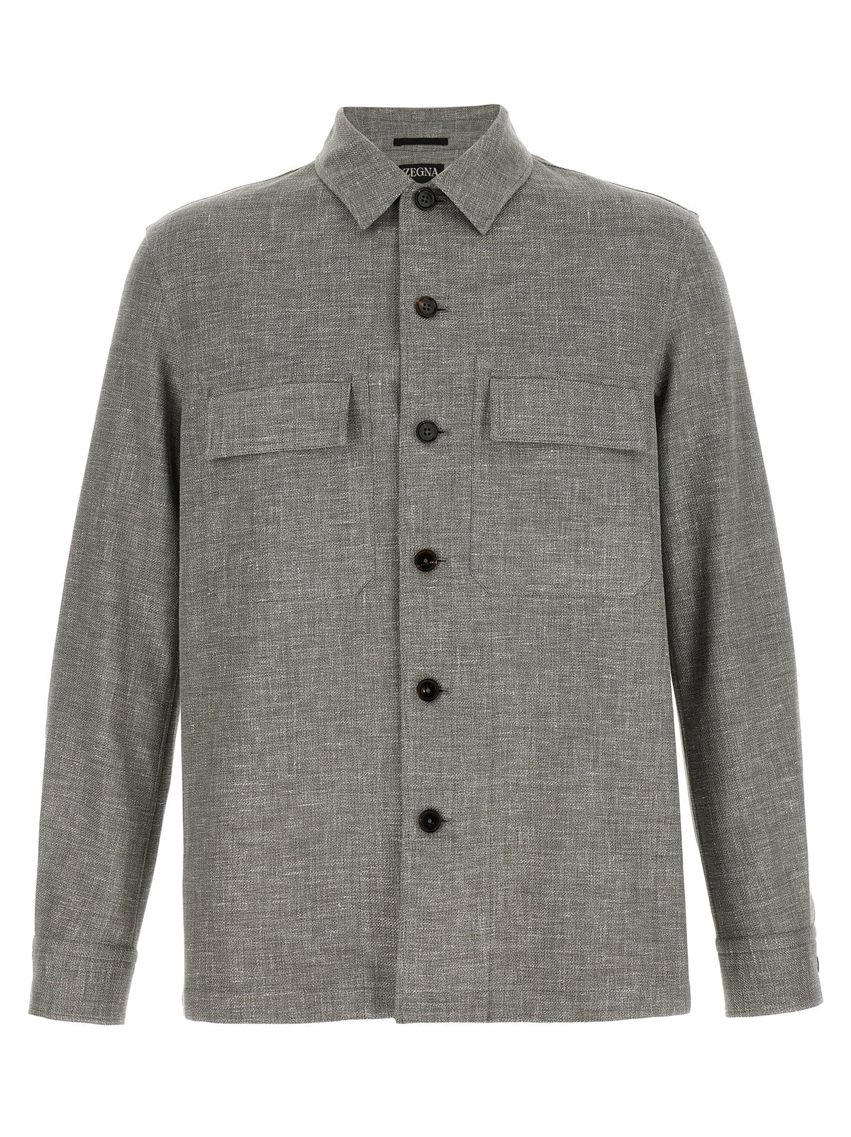 Chemisier en lin beige ZEGNA